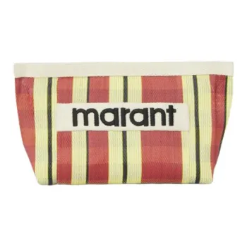 ISABEL MARANT Nylon Clutch Women's Red & Yellow