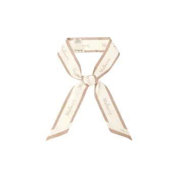 Mulberry Recycled Polyester Silk Scarves Women's Beige