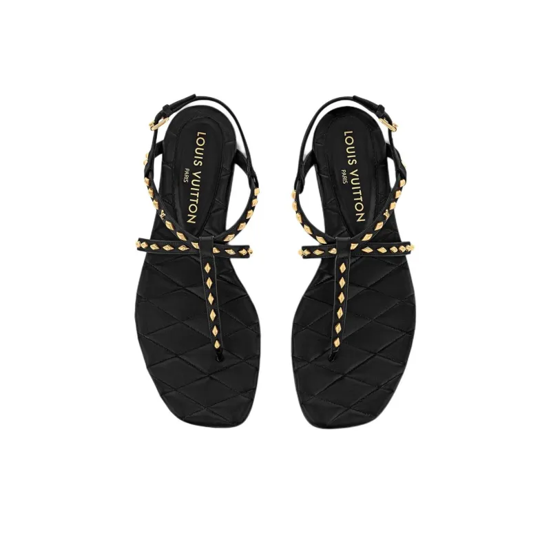 LOUIS VUITTON Celeste Strap Sandals Women's Black-3