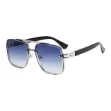 Silver Frame with Gradient Blue Lens