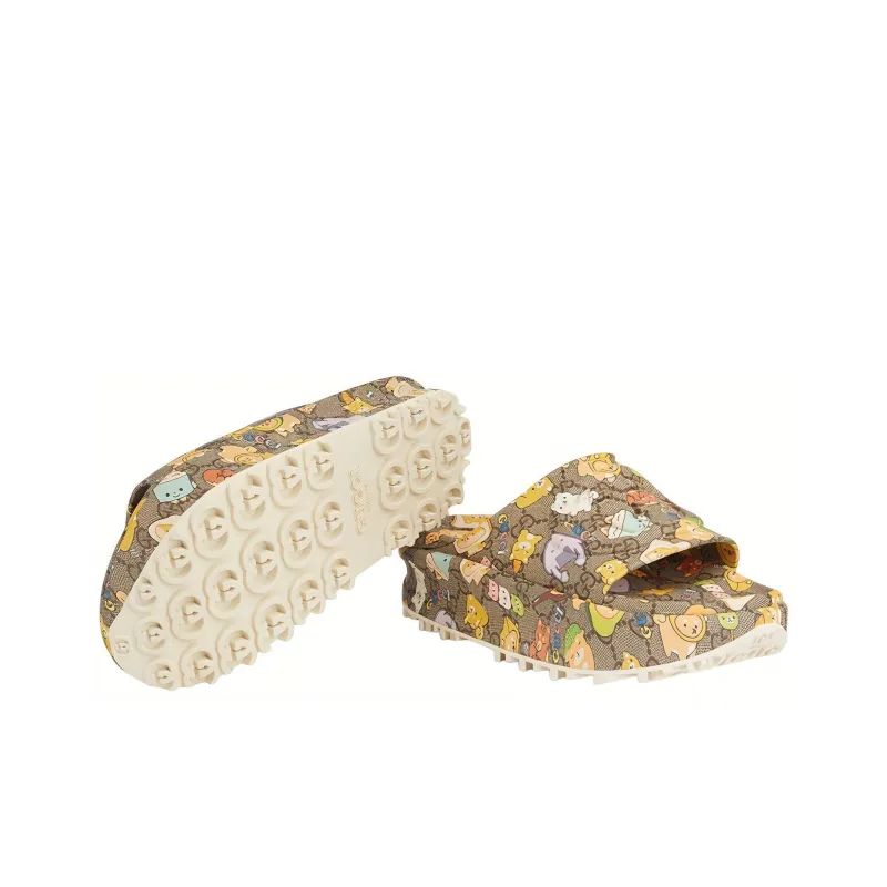 GUCCI Pikarar X GUCCI Women's Slide Sandal 'GG Animal Print' Women's-4
