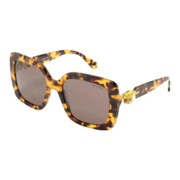 Swarovski Tortoiseshell-effect Oversize-frame Sunglasses