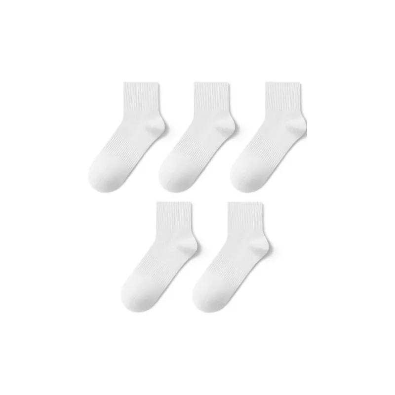 LUCKMEEY Mid Calf Socks Men's 5 Pack-6