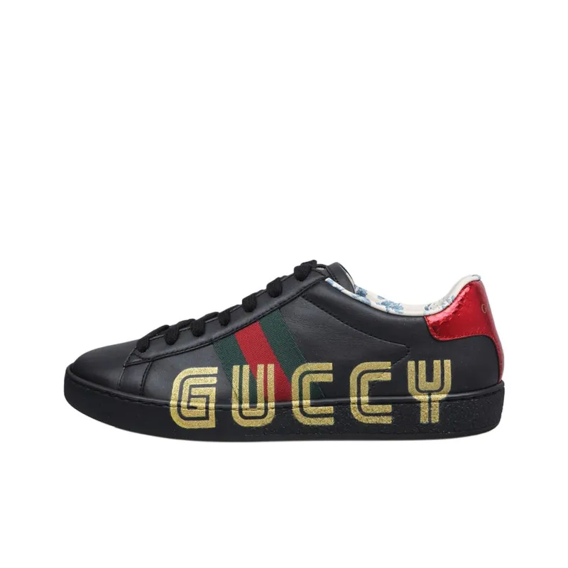 GUCCI Women's Ace Low 'Guccy Print Black' Women's-0