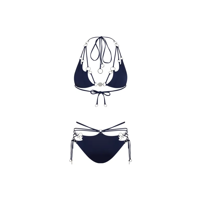 Agent Provocateur Bikini Women's Dark Blue/Silver-1