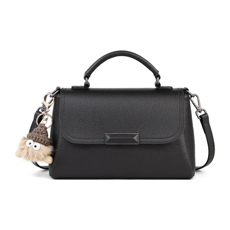 C°BANNER Cow Leather With Synthetic Leather Crossbody Bag, Handbag Regular Women's Black/Khaki/Dusty Blue/Ecru-7