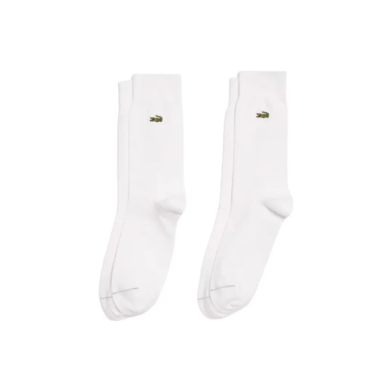 LACOSTE Knee-High Socks Men's 1 Pack White-0