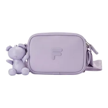 FILA FUSION Polyurethane Cute Bear Shoulder Bag, Crossbody Bag Regular Women's Light Lavender