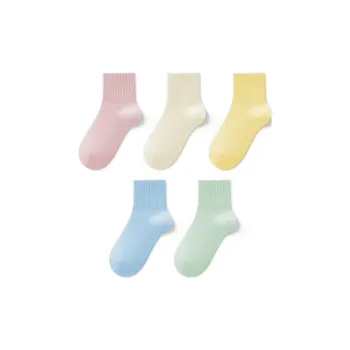 LUCKMEEY Mid-Calf Socks Women's 5 Pack