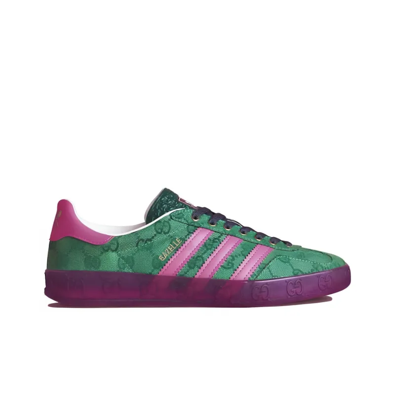 Adidas X GUCCI Gazelle Green GG Monogram Women's-1