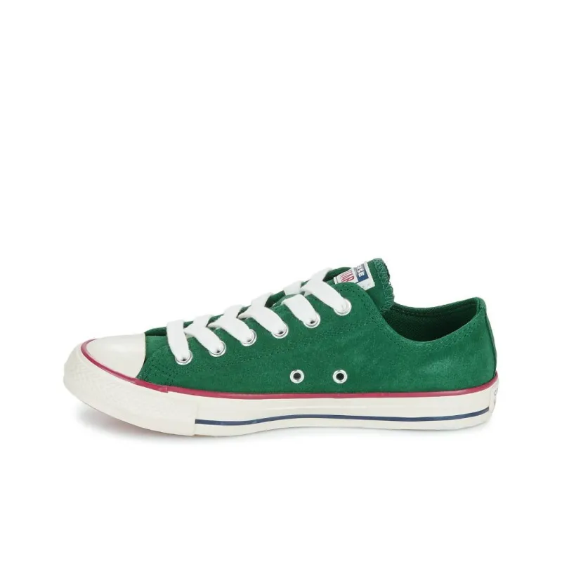 Converse Anti Slip Wear Resistant Low Top Canvas Shoes Unisex Green-2