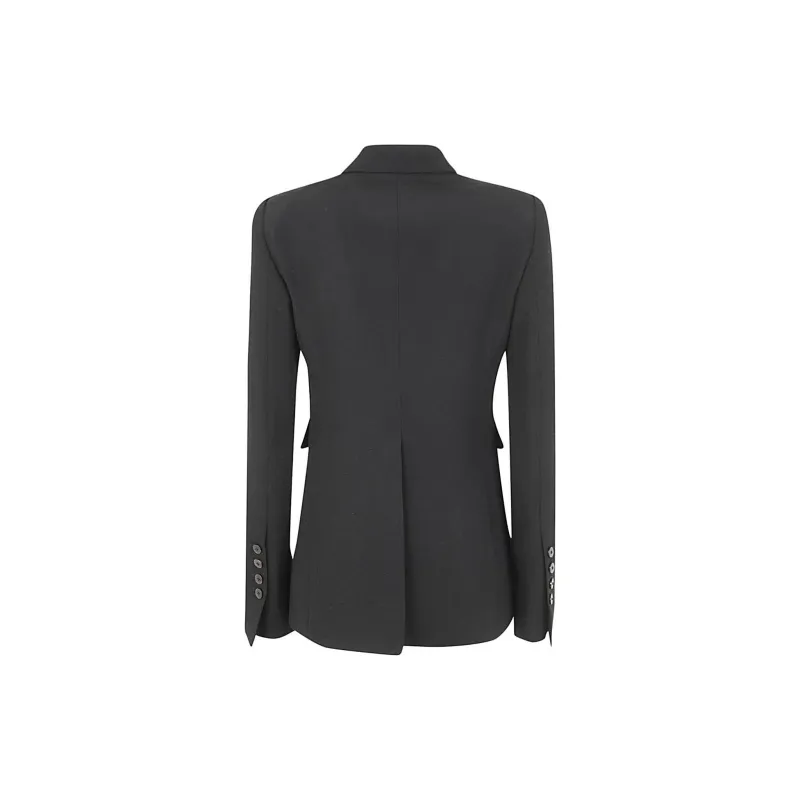 SAPIO Satin Lapel Double-breasted Blazer-1