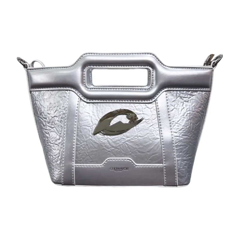 CULTIVATOR PU Handbag Shoulder Bag Crossbody Bag Small Size Women's Silver/Black-0