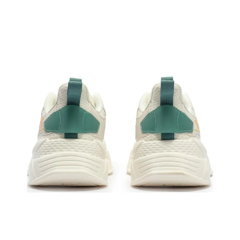 361° Wear-Resistant Low-Top Casual Shoes Men's White Beige Green-3