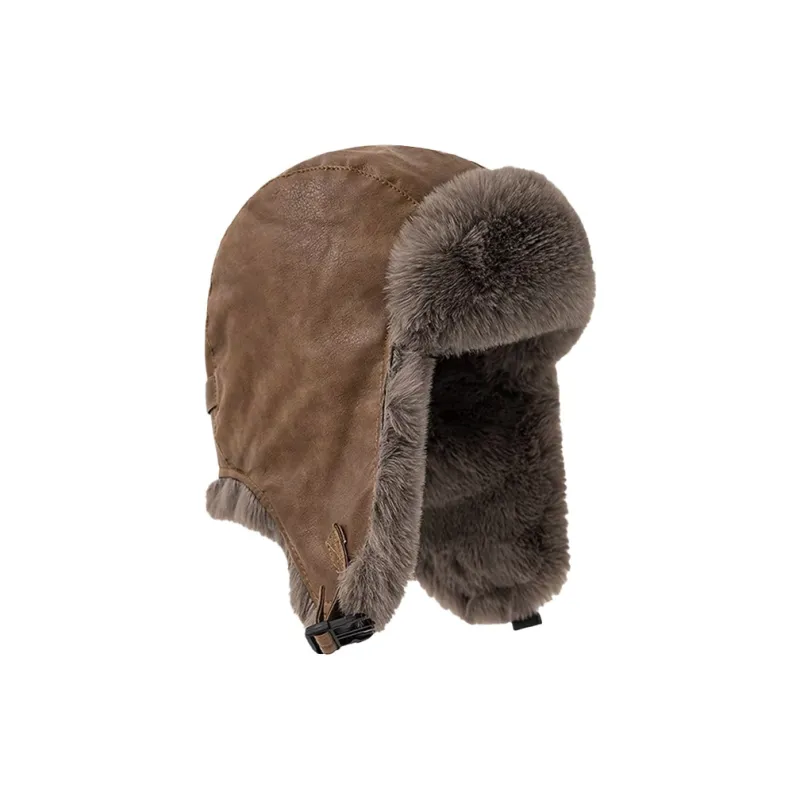 Mulinsen Artificial Leather Trapper Hats Unisex-2