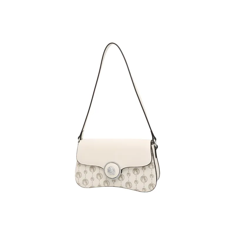 TTaG．baG PVC Shoulder Bag Regular Women's White/Brown-2