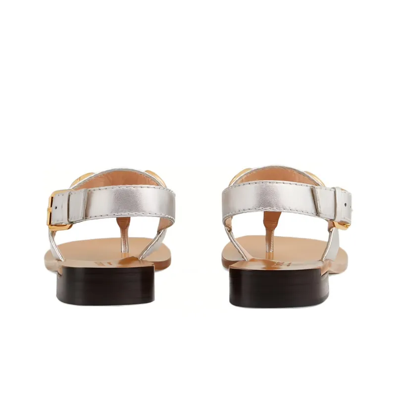 GUCCI Stylish Sandals Women's Silver-3