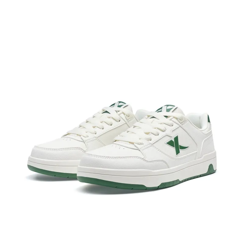 XTEP Air Force 1 Wear resistant And Lightweight Low Top Skateboard Shoes Men's White Green-3