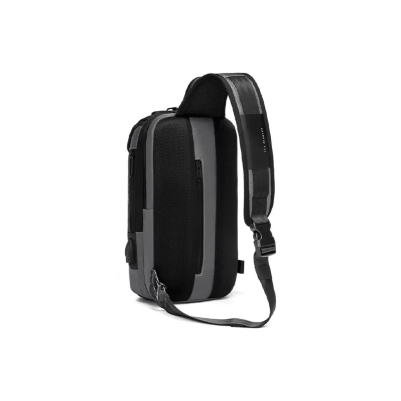 Ssweisiker Oxford Sling Bag Men's Black/Gray-6