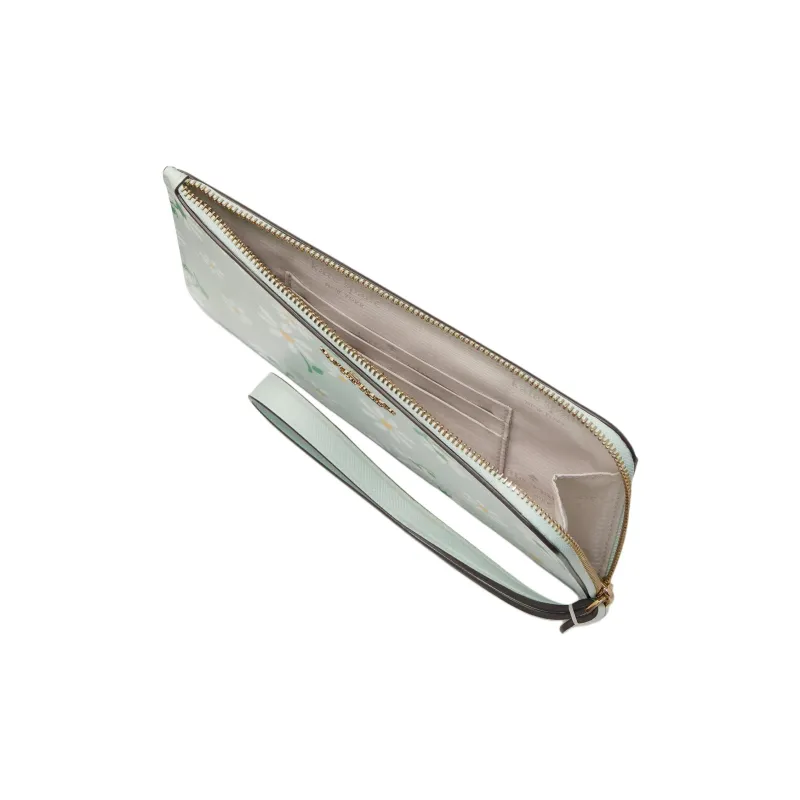 Kate Spade Lucy PVC Wallet Medium Size Women's Crystal Blue Multicolor-2