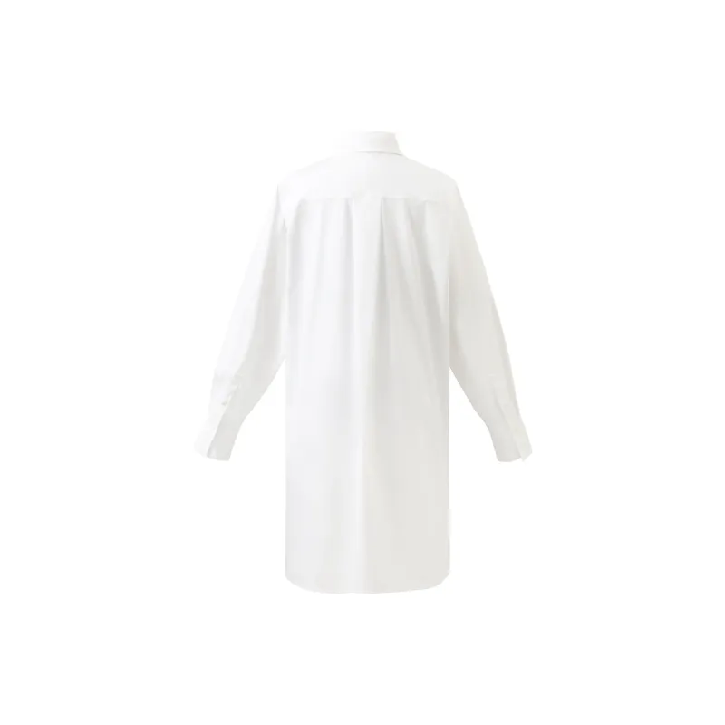 GOELIA Long Sleeved Dress Women's Raw White-1