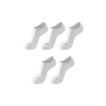 INVISIBLE No-Show Socks Unisex 5 Pack White