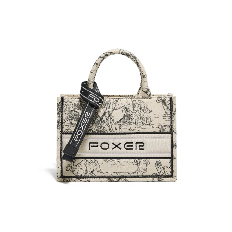FOXER Fabric Fashion Commute Handbag Shoulder Bag Crossbody Bag Regular Women's Graffiti Black-1
