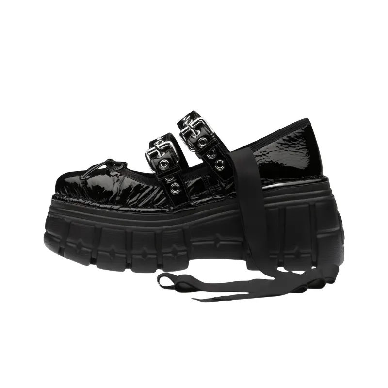MIU MIU NAPLAK Platform Platform Shoes Women's Black-0
