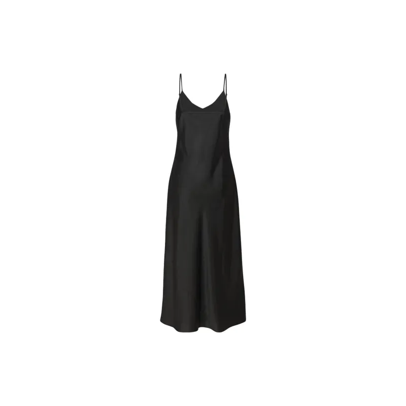 ARITZIA Wilfred New Only Slip Satin Maxi Dress Slip Dresses Women's Black-1