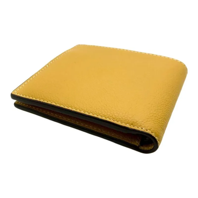 COACH 3 IN 1 Wallet Litchi Grain Cow Leather Money Clip Card Holder Wallet Men's Umber-4