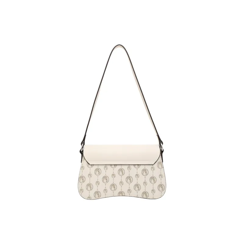 TTaG．baG PVC Shoulder Bag Regular Women's White/Brown-1