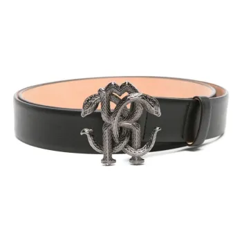 Roberto Cavalli RC buckle Leather Belt