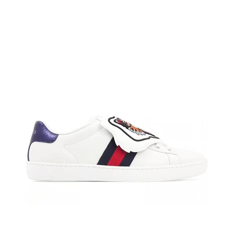 GUCCI ACE Stylish Skateboarding Shoes Women's White-1