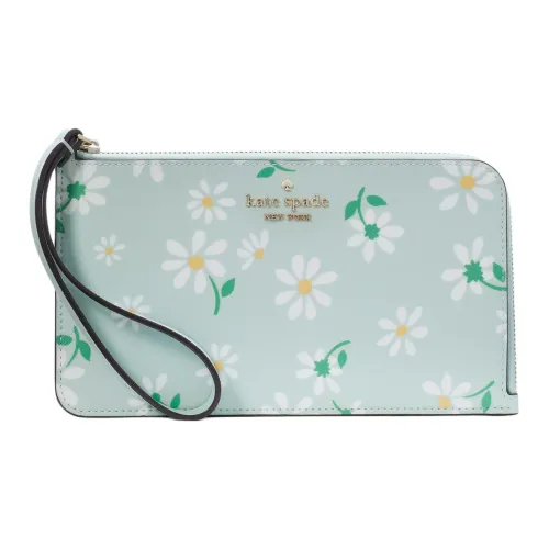 Kate Spade Lucy PVC Wallet Medium Size Women's Crystal Blue Multicolor