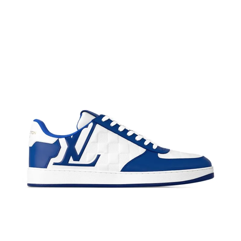 LOUIS VUITTON Rivoli Low Top Skateboard Shoes Men's Blue-1
