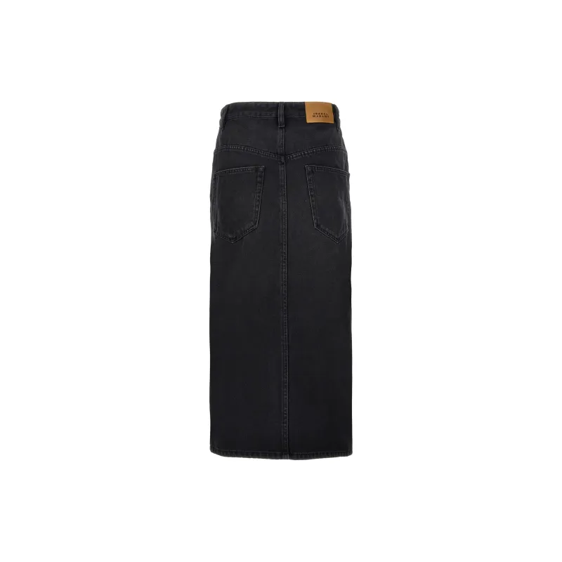 ISABEL MARANT ETOILE Vandy High Waist Buttoned Midi Skirt-1