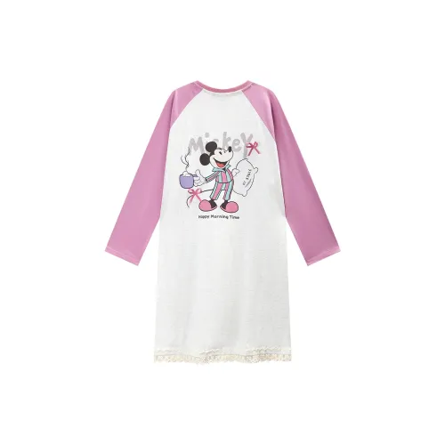 GUKOO x MIQIJIAZU LIANMINGKUAN Mickey Series Nightgown Women's Light Heather Gray
