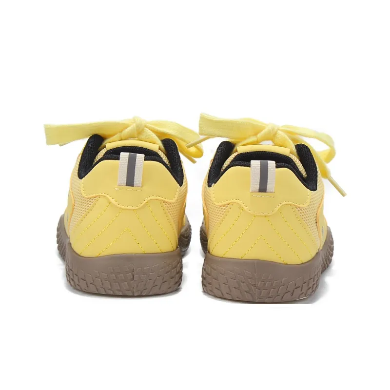 Binya Slip Resistant, Abrasion Resistant, Breathable Low Top Skateboard Shoes Women's Yellow-4