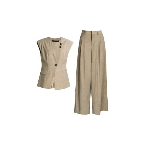 ROEYSHOUSE Casual Suit Women's Khaki