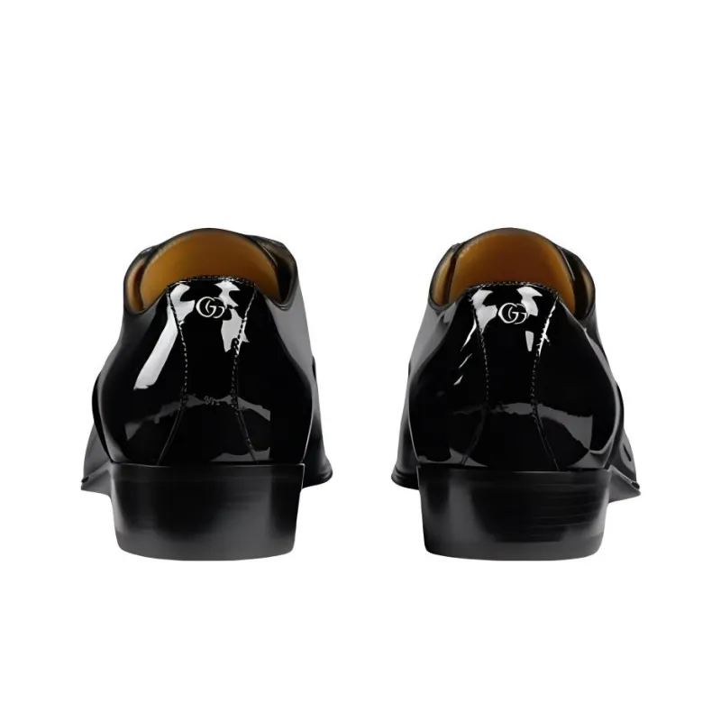 GUCCI Dress Shoes Men Low Top Black-4
