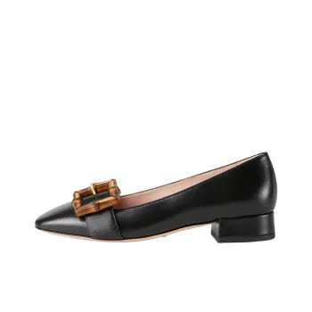 GUCCI Bamboo Casual Single Shoes Women's Black