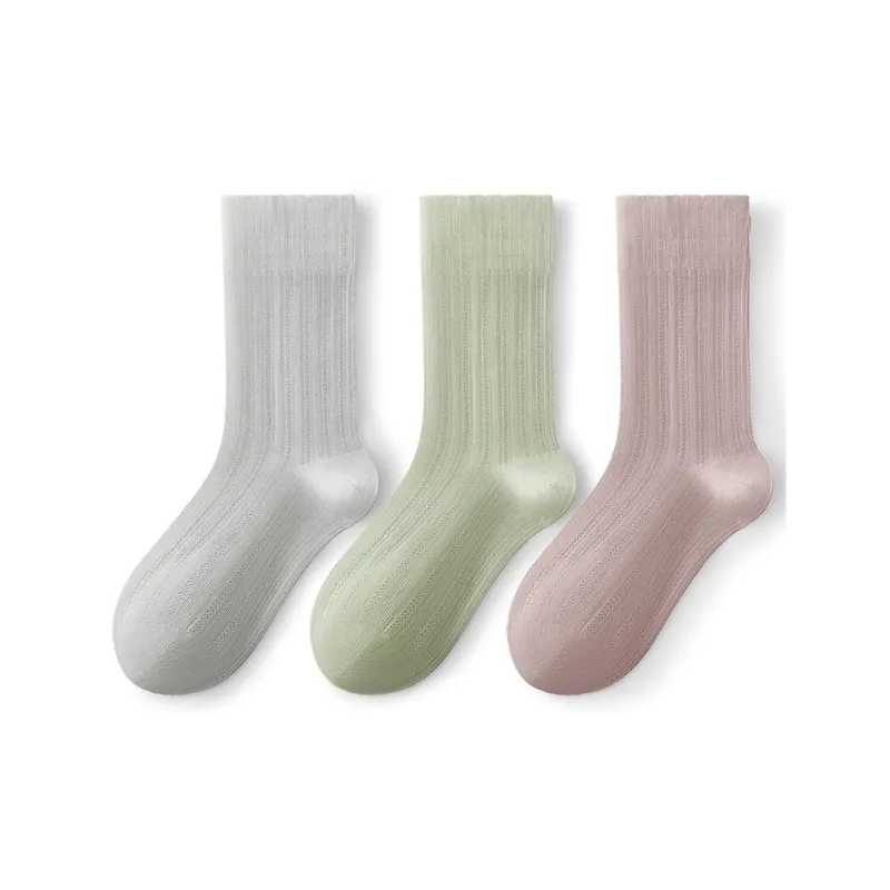 SHIWAJI Mid Calf Socks Women's 3 Pack-16