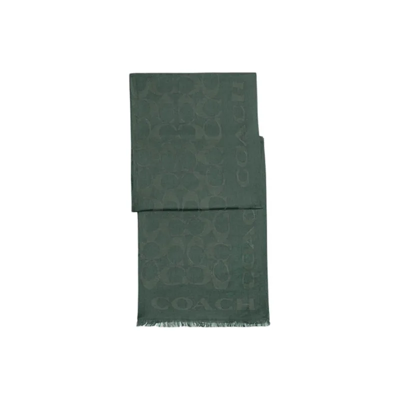 COACH Mulberry Silk Shawls Unisex Multicolor-5