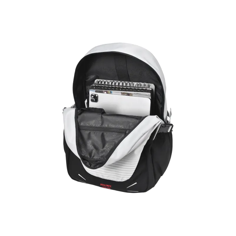 DRACONITE Polyester Student Backpack Regular Unisex White-3