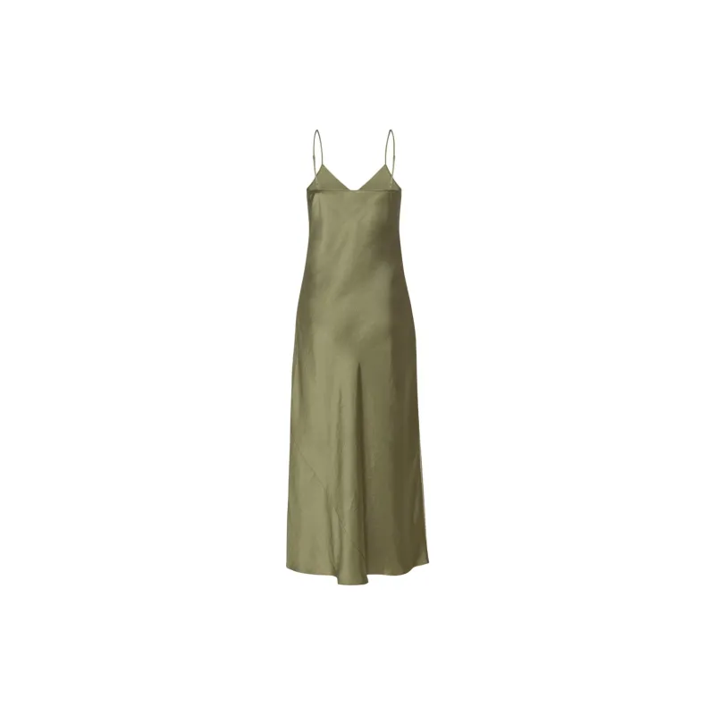 ARITZIA Wilfred New Only Slip Satin Maxi Dress Slip Dresses Women's Bosana Green-1