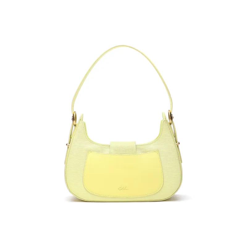 Satchi Cow Leather Handbag Crossbody Bag Cross-Body Bag Women's Yellow/Purple-3