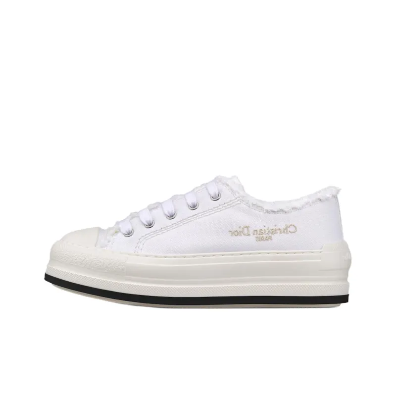 DIOR DIORIVIERA Low Top Skateboard Shoes Women's White-0