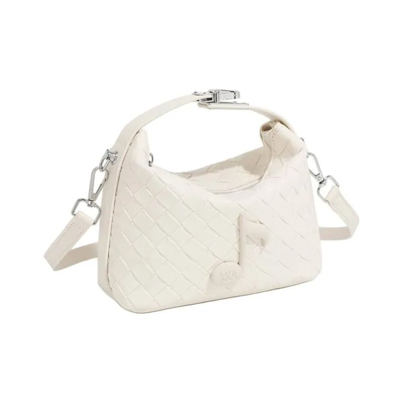 KKA PU Handbags Shoulder Bag Crossbody Bag Regular Women's Ecru/Black/Silver-4