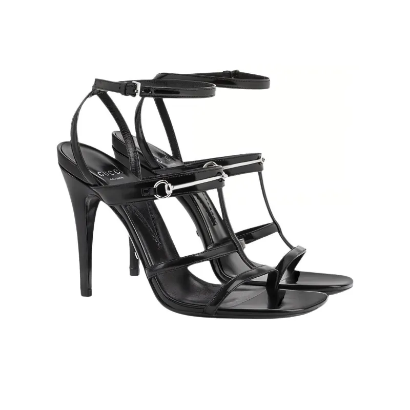 GUCCI Horsebit 105mm Strappy Leather Sandals-2