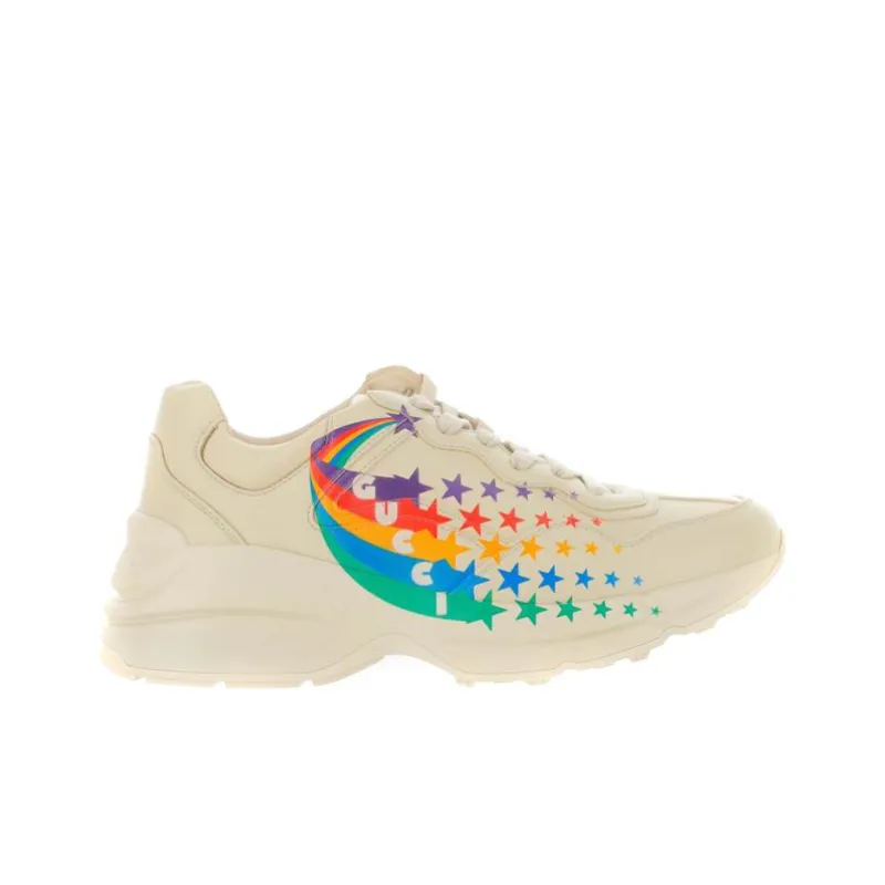 GUCCI Rhyton Low Top Chunky Sneakers Women's White Multicolor-1